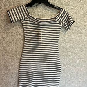 Zara Black and White Bodycon Mini Dress